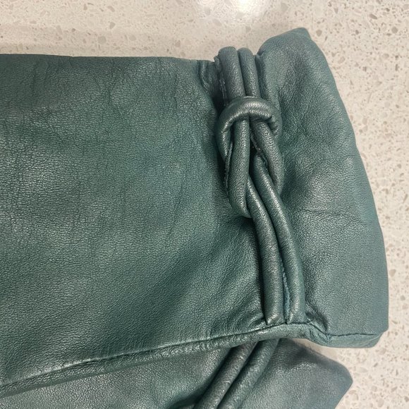 Wilsons House of Suede Vintage Leather Green Womens Gloves Size L - Picture 5 of 5